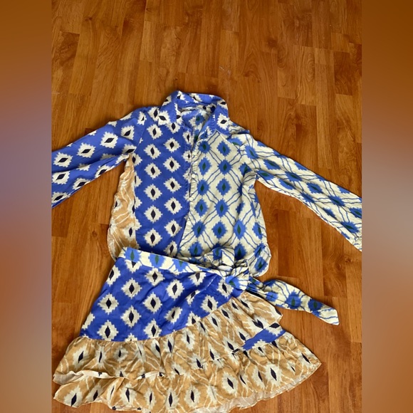 Zara two printed piece shirt and skirt set (Isabel Marant style) - Picture 9 of 10
